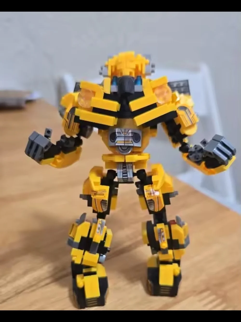 Yellow Transforming Robot Car Building Toy - Kids Construction Set